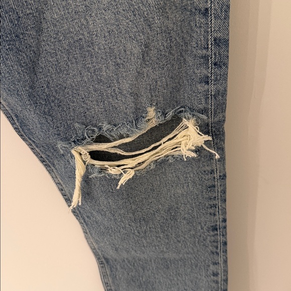 AGOLDE Riley High Rise Straight Crop Jeans Light‎ Wash Distressed Size 26 - Picture 10 of 11